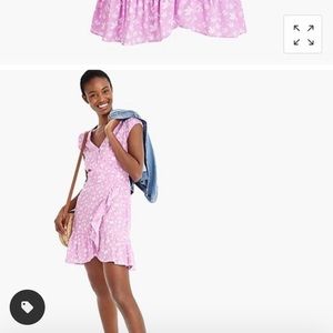 J. Crew white and pink floral dress